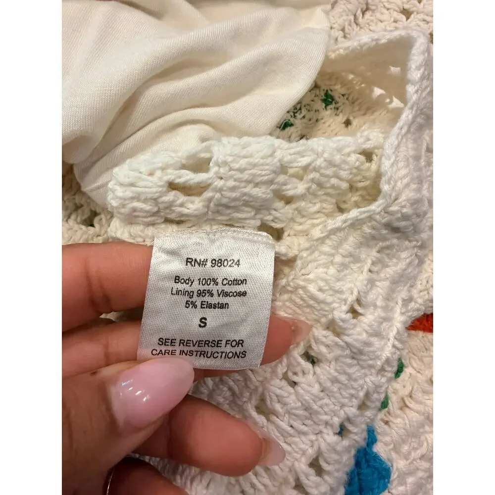 Love The Label Crochet Floral Two-Piece Set – Size Small – NWT